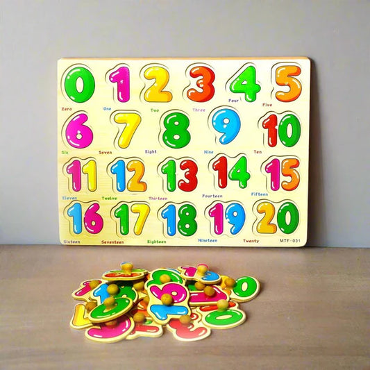 123 Numbers Wooden Peg Board